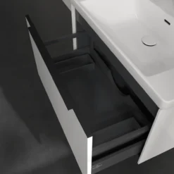 V&b subway 3.0 servantskap 77x42 brilliant white håndtak i volcano black