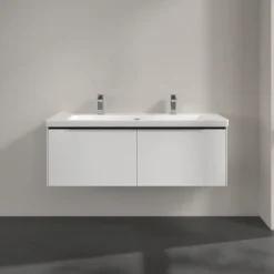 V&b subway 3.0 servantskap 127x42 brilliant white håndtak i volcano black