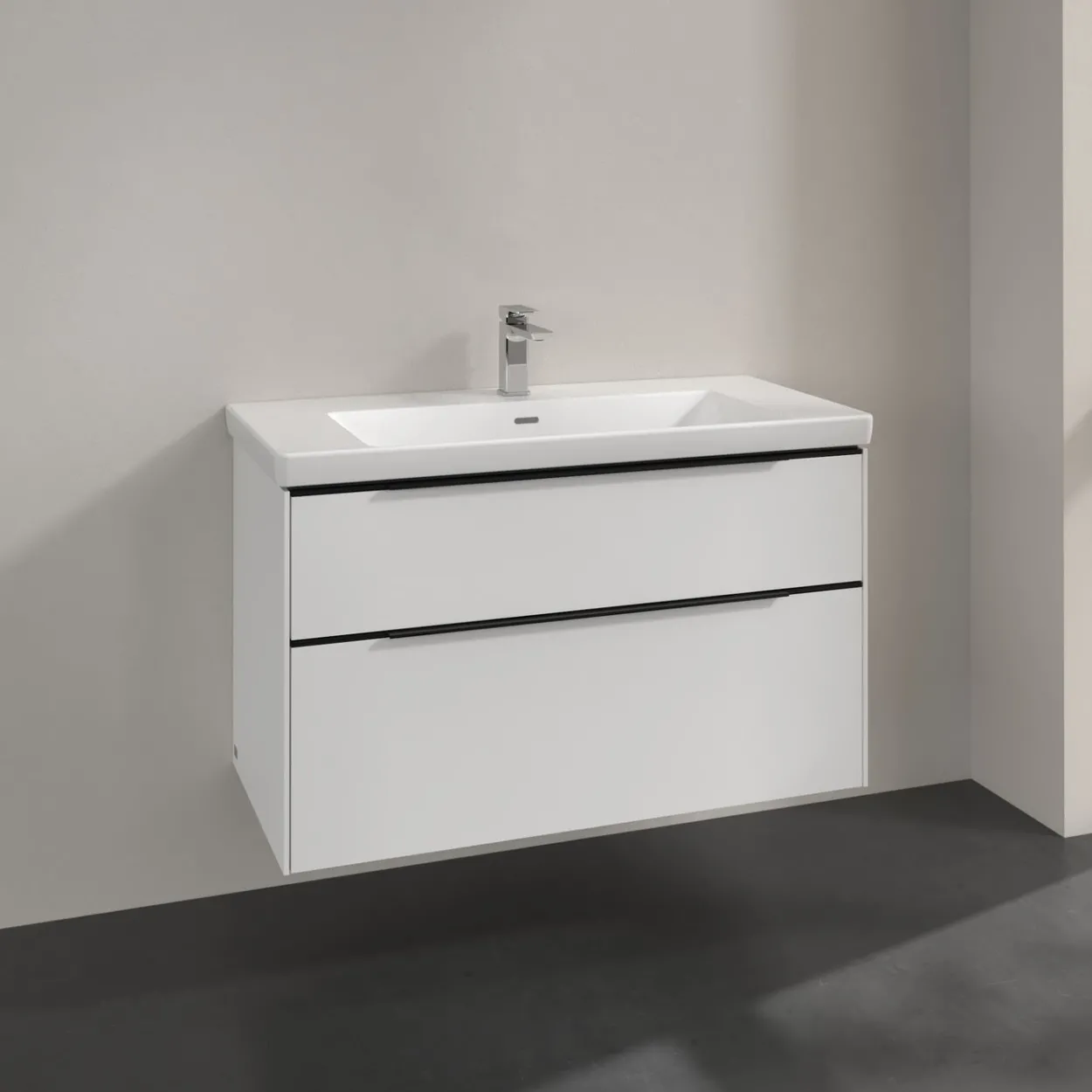 V&b subway 3.0 servantskap 97x57 brilliant white håndtak i volcano black