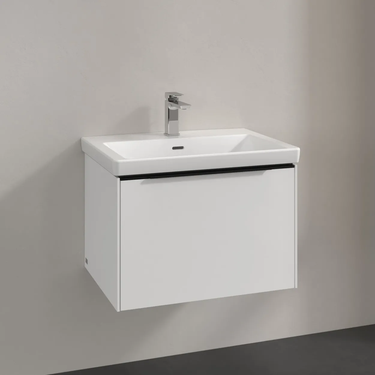 V&b subway 3.0 servantskap 66x42 brilliant white håndtak i volcano black