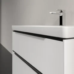 V&b subway 3.0 servantskap 77x57 brilliant white håndtak i volcano black