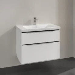 V&b subway 3.0 servantskap 77x57 brilliant white håndtak i volcano black