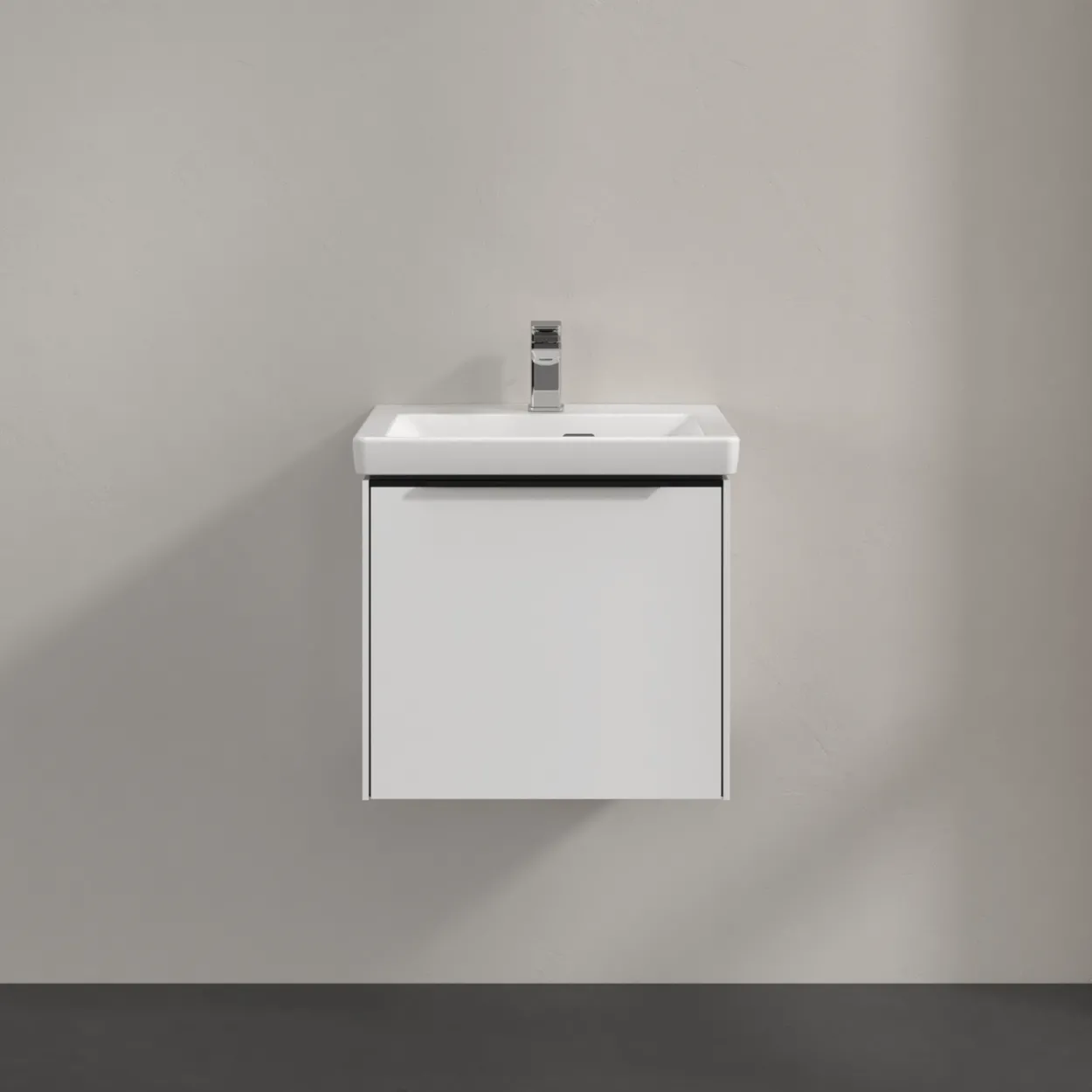 V&b subway 3.0 servantskap 47x42 brilliant white håndtak i volcano black