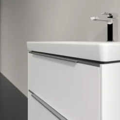 V&b subway 3.0 servantskap 57x47 brilliant white m/lys håndtak i krom