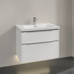 V&b subway 3.0 servantskap 77x57 brilliant white m/lys håndtak i krom