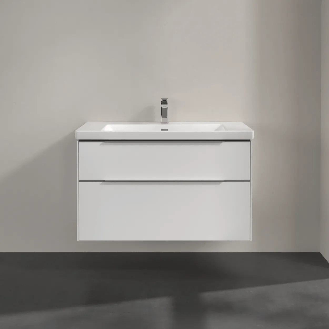 V&b subway 3.0 servantskap 97x57 brilliant white m/lys håndtak i krom