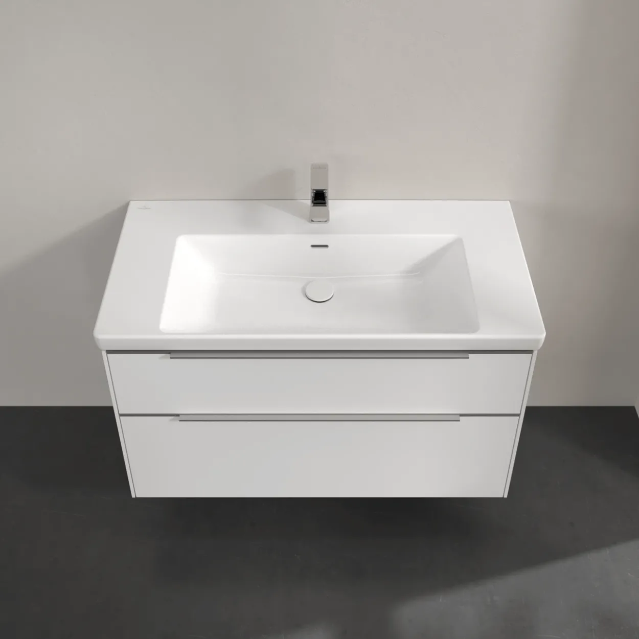 V&b subway 3.0 servantskap 97x57 brilliant white m/lys håndtak i krom