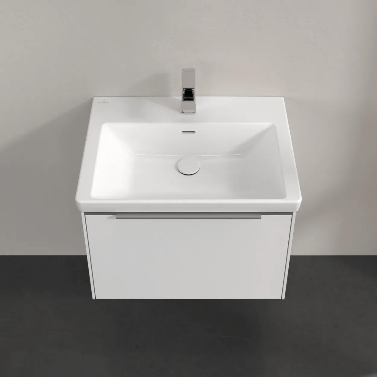 V&b subway 3.0 servantskap 66x42 brilliant white m/lys håndtak i krom