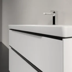 V&b subway 3.0 servantskap 97x57 brilliant white m/lys håndtak i volcano black