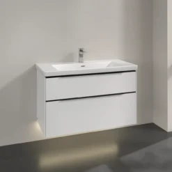 V&b subway 3.0 servantskap 97x57 brilliant white m/lys håndtak i volcano black