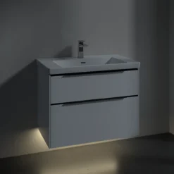 V&b subway 3.0 servantskap 77x57 brilliant white m/lys håndtak i volcano black