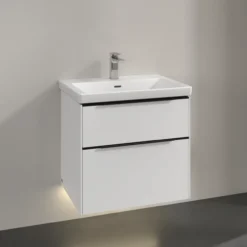 V&b subway 3.0 servantskap 62x57 brilliant white m/lys håndtak i volcano black