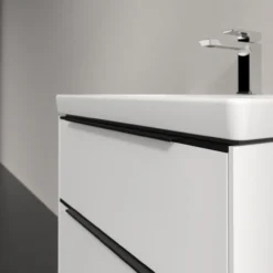 V&b subway 3.0 servantskap 62x57 brilliant white m/lys håndtak i volcano black