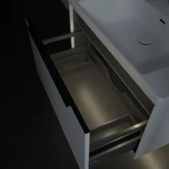 V&b subway 3.0 servantskap 77x42 brilliant white m/lys håndtak i volcano black