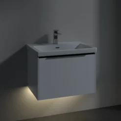 V&b subway 3.0 servantskap 66x42 brilliant white m/lys håndtak i volcano black
