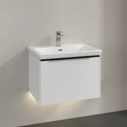 V&b subway 3.0 servantskap 66x42 brilliant white m/lys håndtak i volcano black