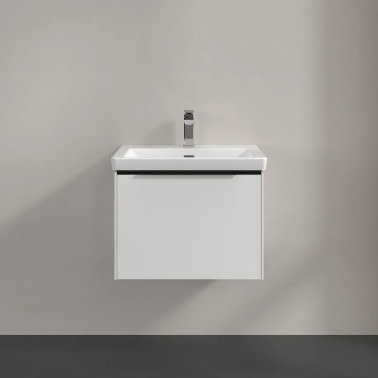 V&b subway 3.0 servantskap 57x42 brilliant white m/lys håndtak i volcano black