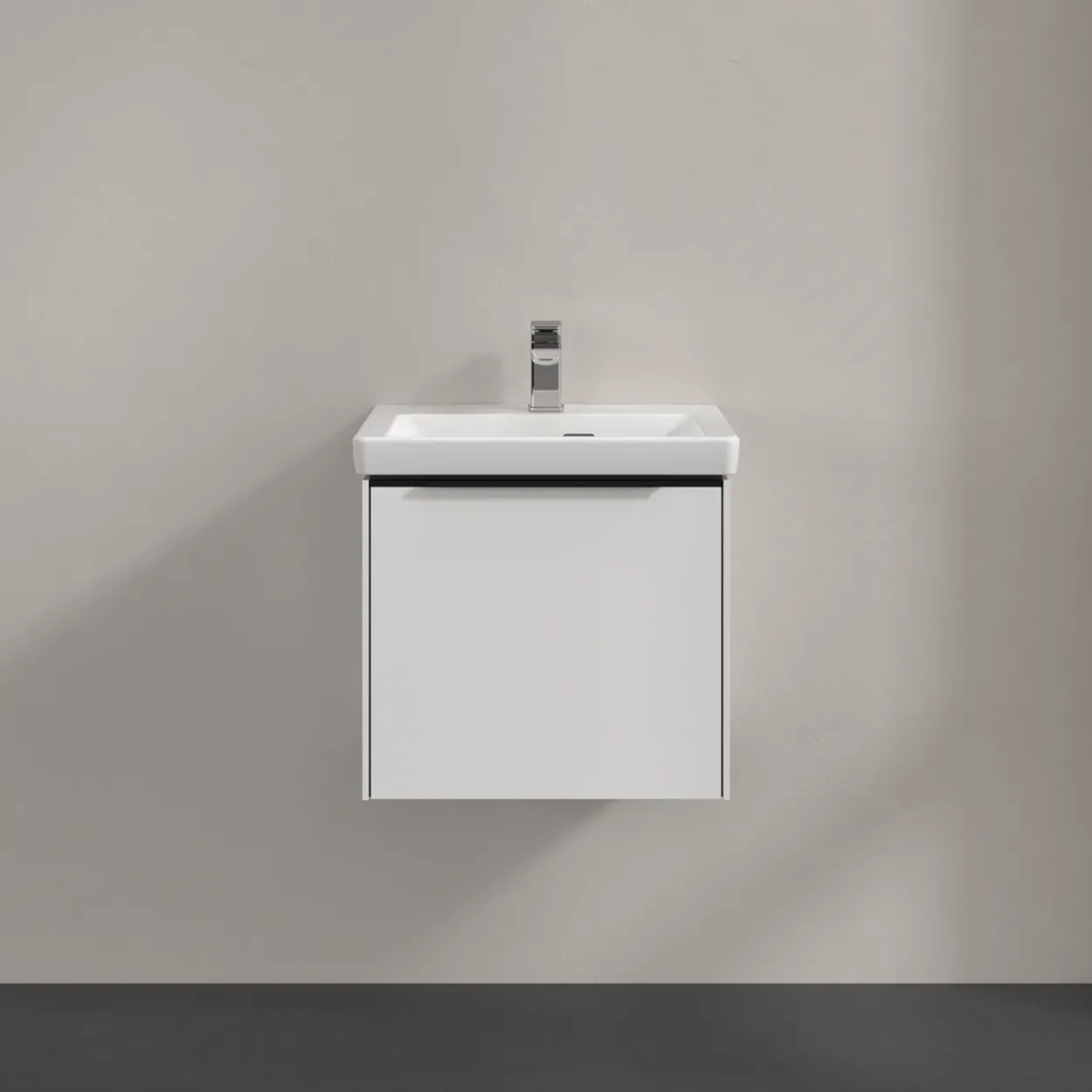 V&b subway 3.0 servantskap 47x42 brilliant white m/lys håndtak i volcano black