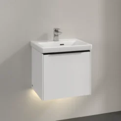V&b subway 3.0 servantskap 47x42 brilliant white m/lys håndtak i volcano black