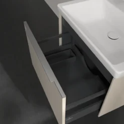 V&b subway 3.0 servantskap 66x42 cashmere grey håndtak i krom