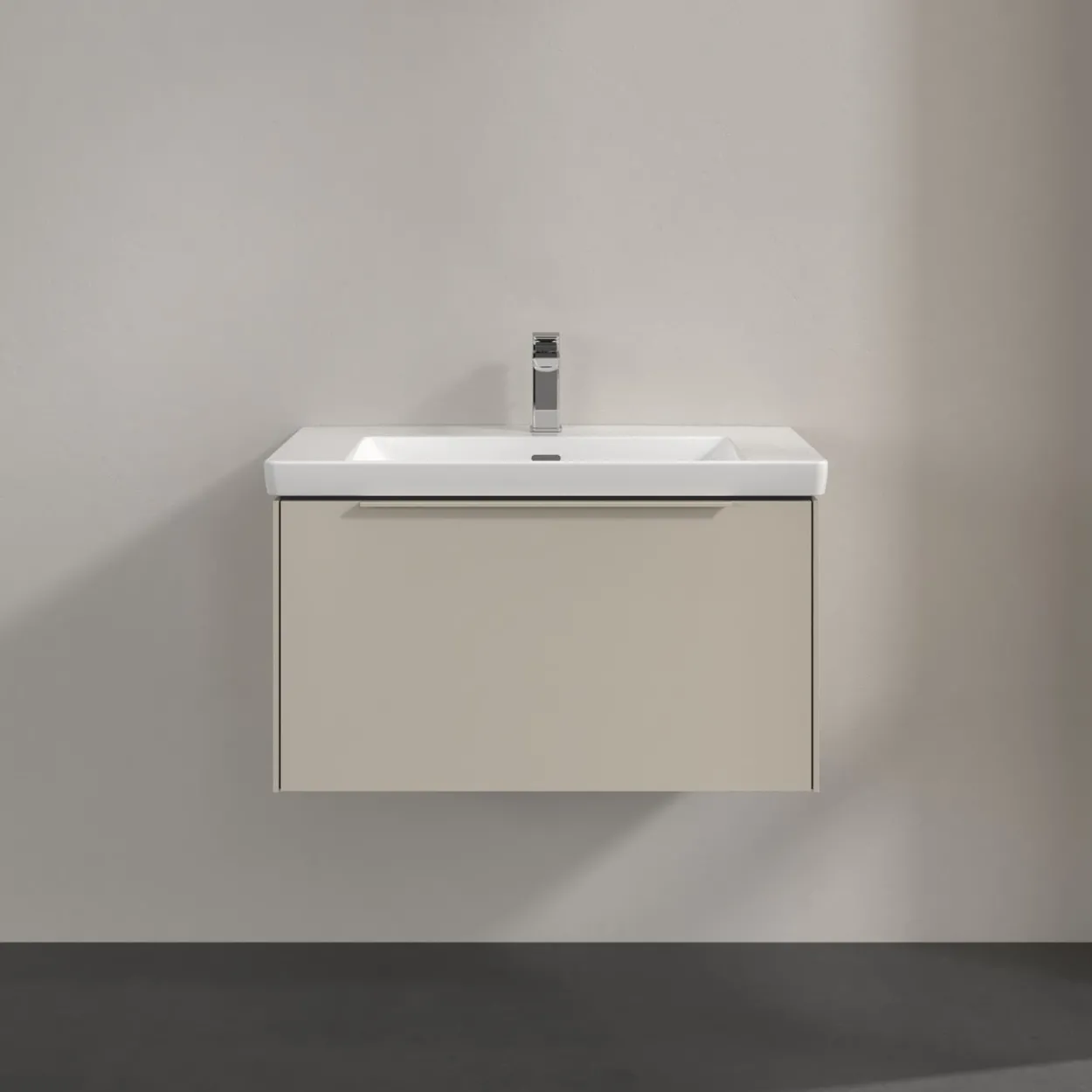 V&b subway 3.0 servantskap 77x42 cashmere grey håndtak i møbelets farge