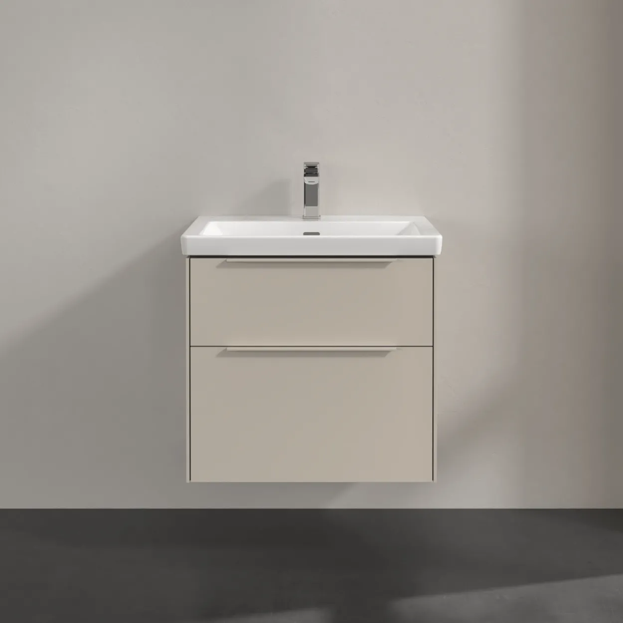 V&b subway 3.0 servantskap 62x57 cashmere grey håndtak i møbelets farge