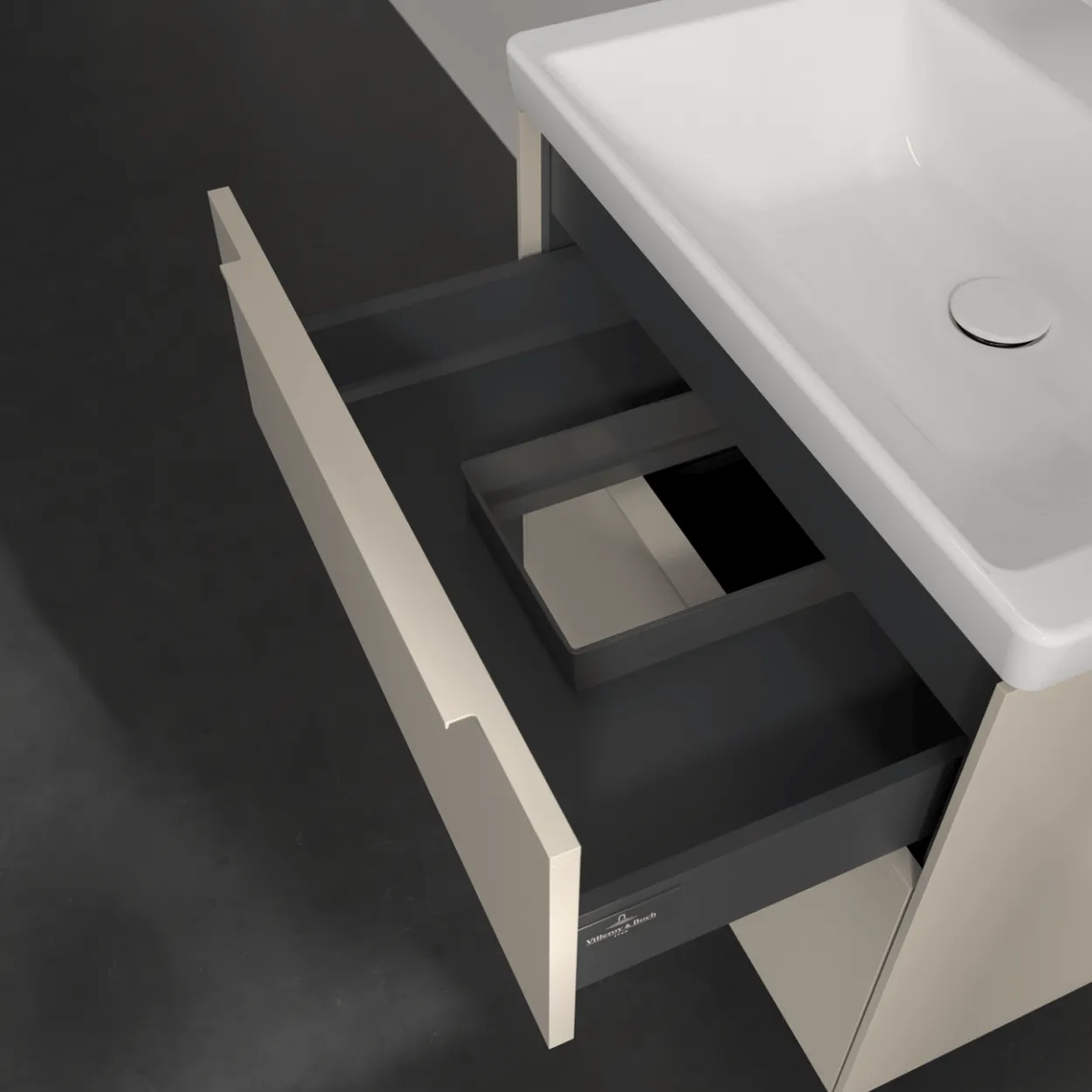 V&b subway 3.0 servantskap 62x57 cashmere grey håndtak i møbelets farge