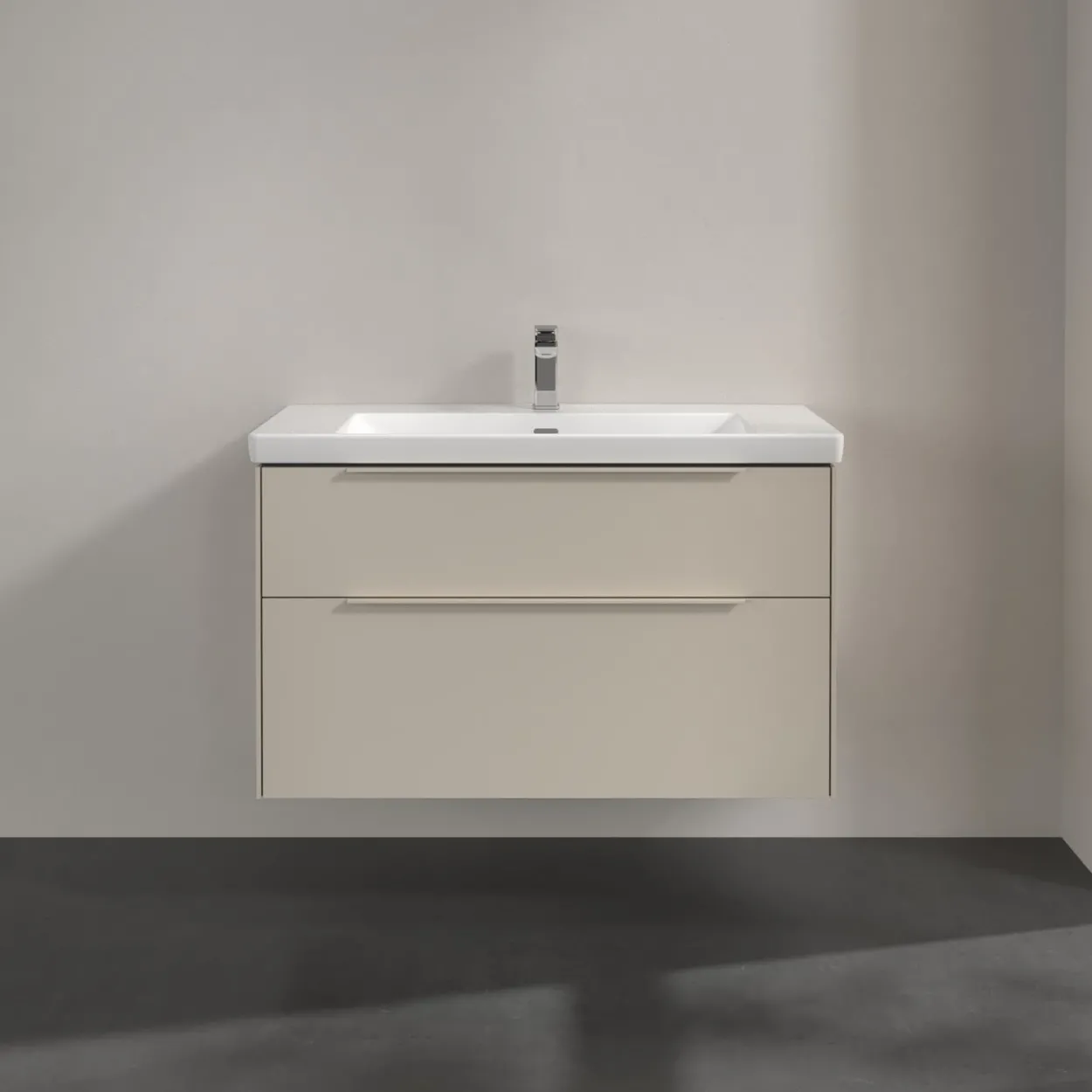 V&b subway 3.0 servantskap 97x57 cashmere grey håndtak i møbelets farge