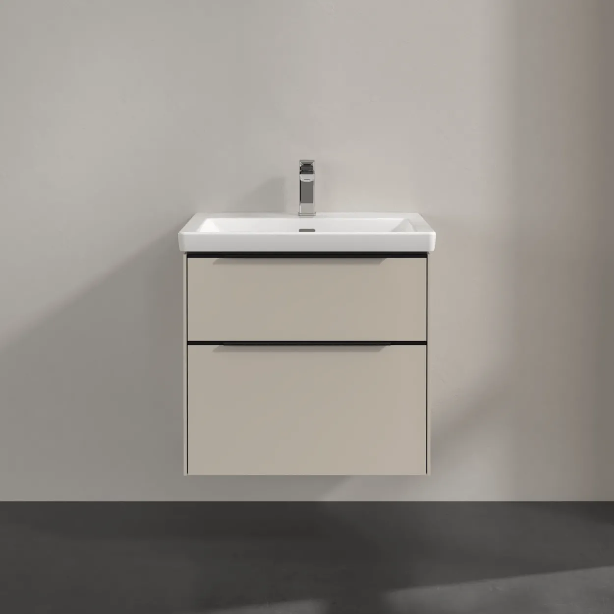 V&b subway 3.0 servantskap 62x57 cashmere grey håndtak i volcano black