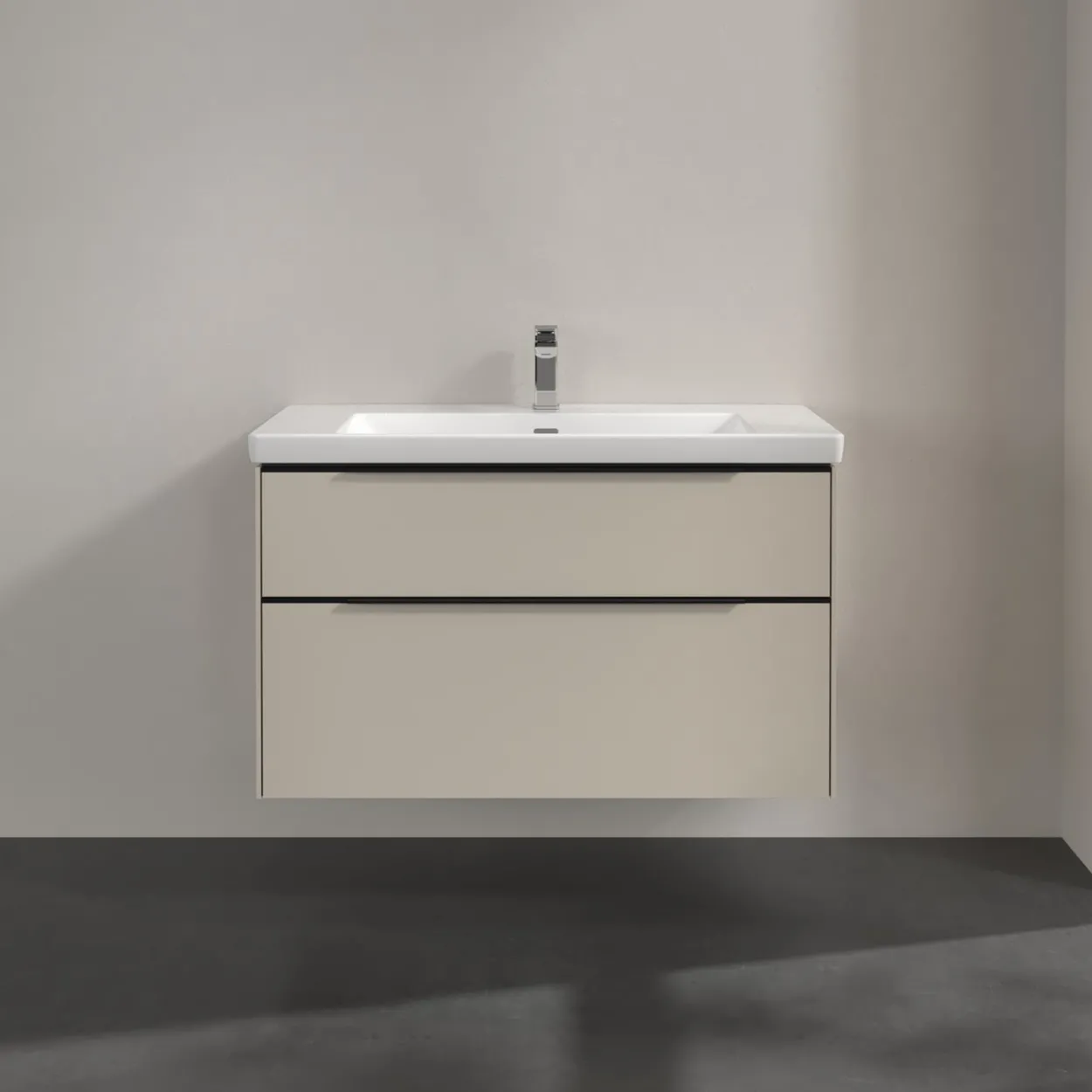 V&b subway 3.0 servantskap 97x57 cashmere grey håndtak i volcano black