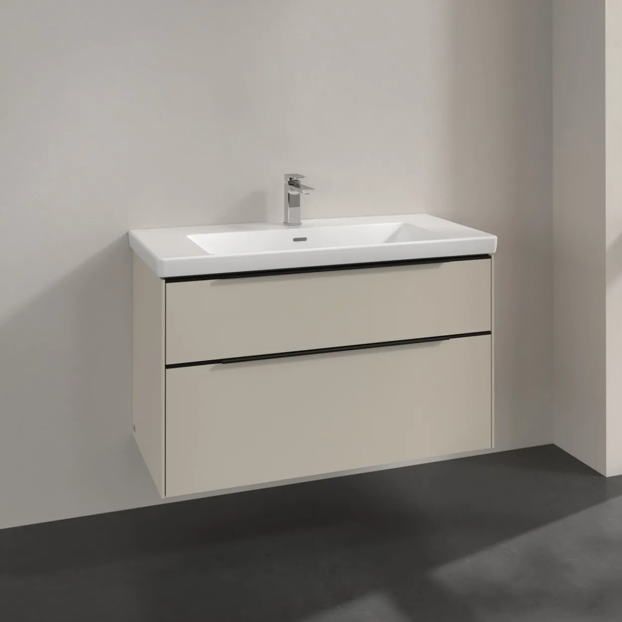 V&b subway 3.0 servantskap 97x57 cashmere grey håndtak i volcano black