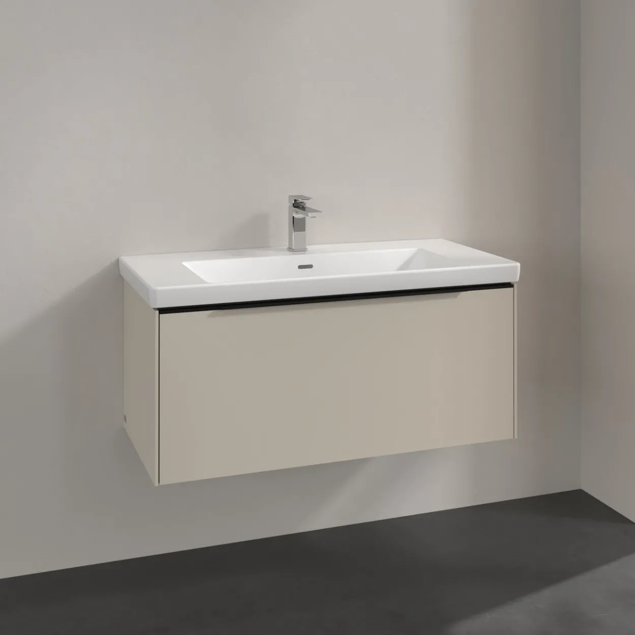 V&b subway 3.0 servantskap 97x42 cashmere grey håndtak i volcano black