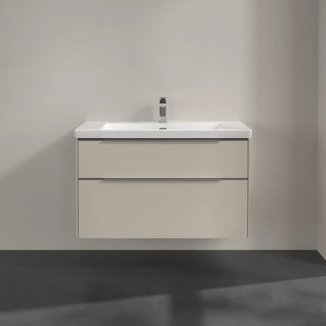 V&b subway 3.0 servantskap 97x57 cashmere grey m/lys håndtak i krom