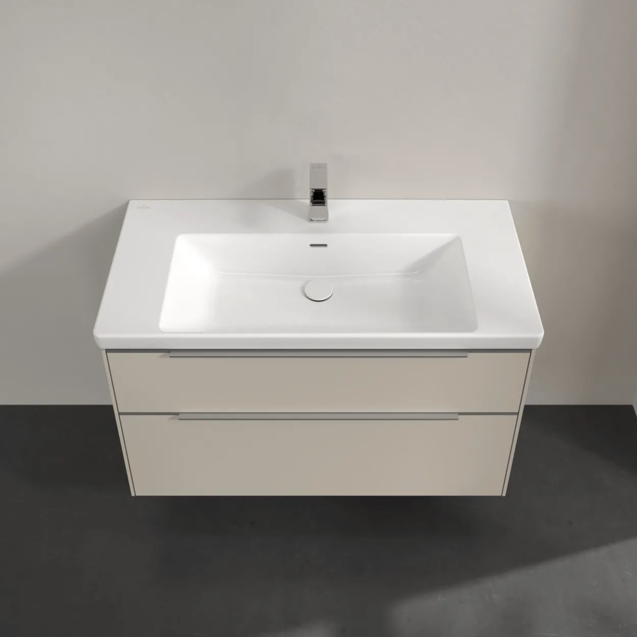 V&b subway 3.0 servantskap 97x57 cashmere grey m/lys håndtak i krom