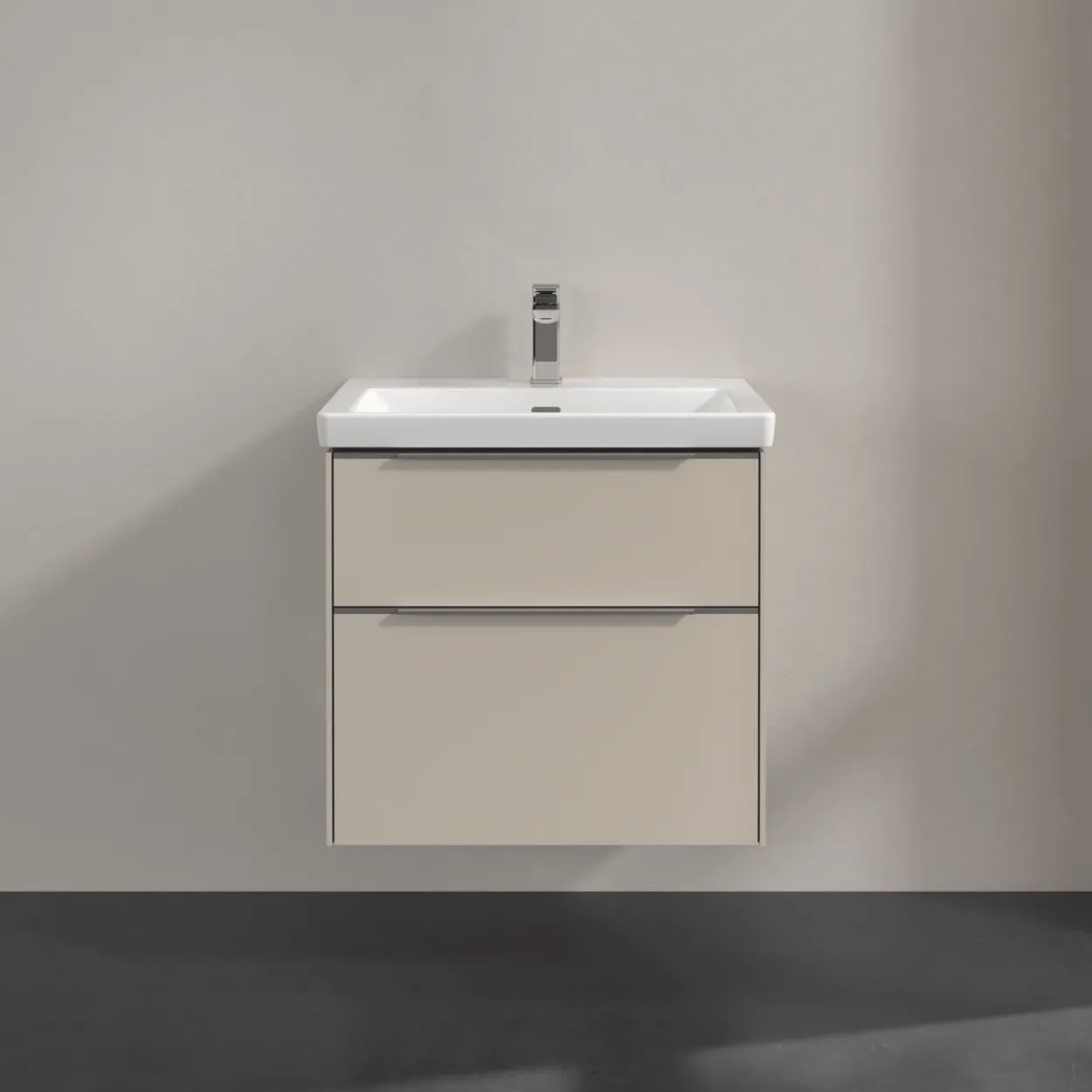 V&b subway 3.0 servantskap 62x57 cashmere grey m/lys håndtak i krom