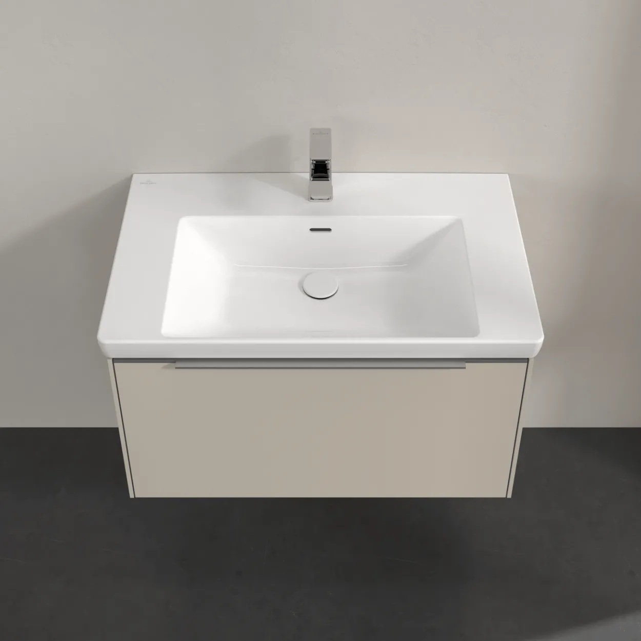 V&b subway 3.0 servantskap 77x42 cashmere grey m/lys håndtak i krom