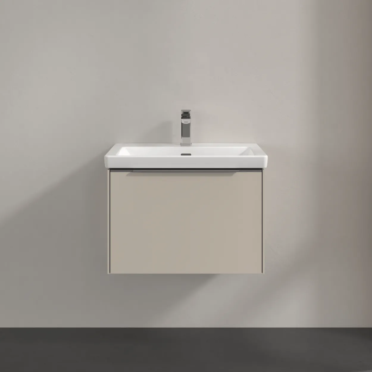 V&b subway 3.0 servantskap 66x42 cashmere grey m/lys håndtak i krom
