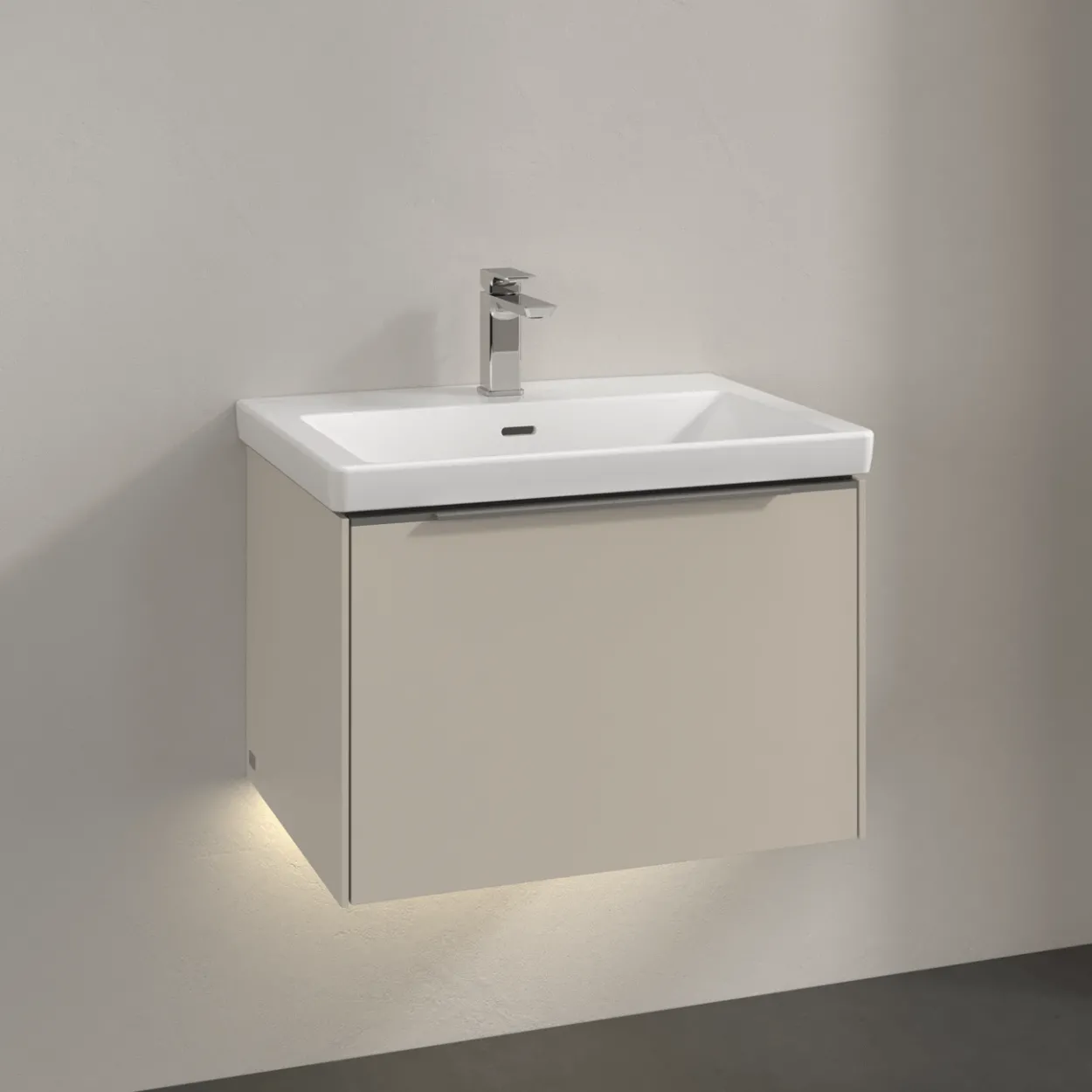 V&b subway 3.0 servantskap 66x42 cashmere grey m/lys håndtak i krom