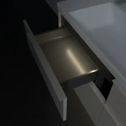 V&b subway 3.0 servantskap 127x57 cashmere grey m/lys håndtak i møbelets farge