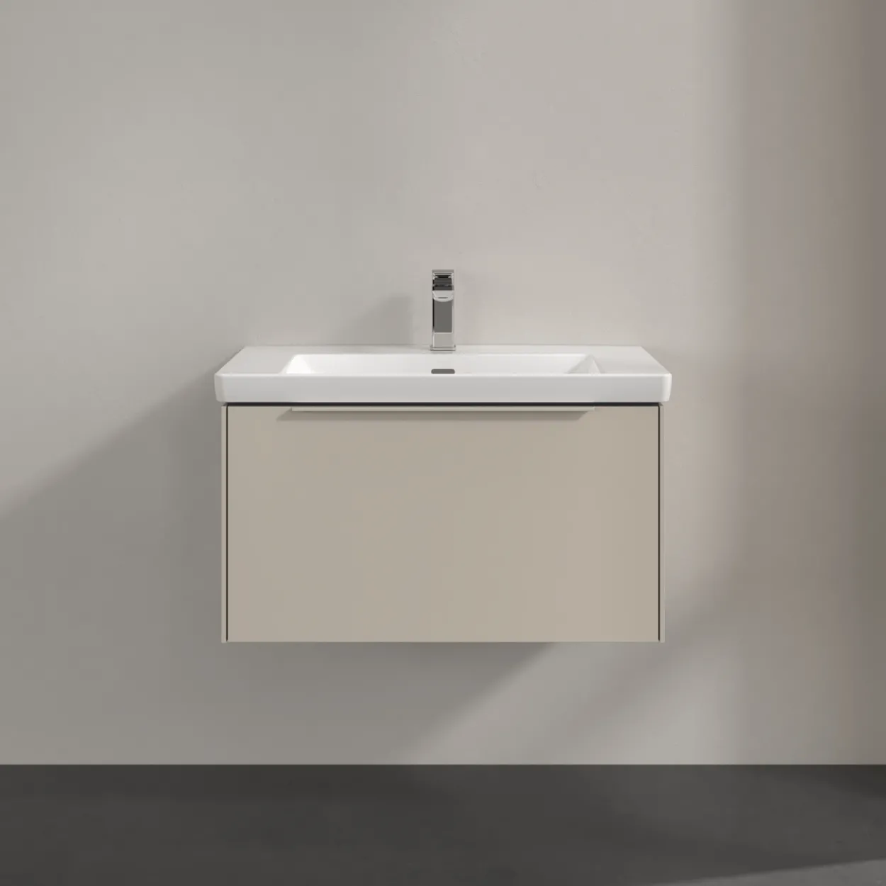 V&b subway 3.0 servantskap 77x42 cashmere grey m/lys håndtak i møbelets farge