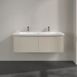 V&b subway 3.0 servantskap 127x42 cashmere grey m/lys håndtak i møbelets farge