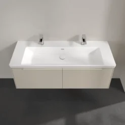 V&b subway 3.0 servantskap 127x42 cashmere grey m/lys håndtak i møbelets farge