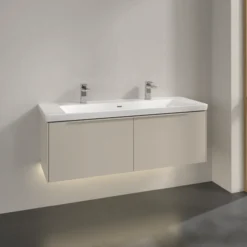 V&b subway 3.0 servantskap 127x42 cashmere grey m/lys håndtak i møbelets farge