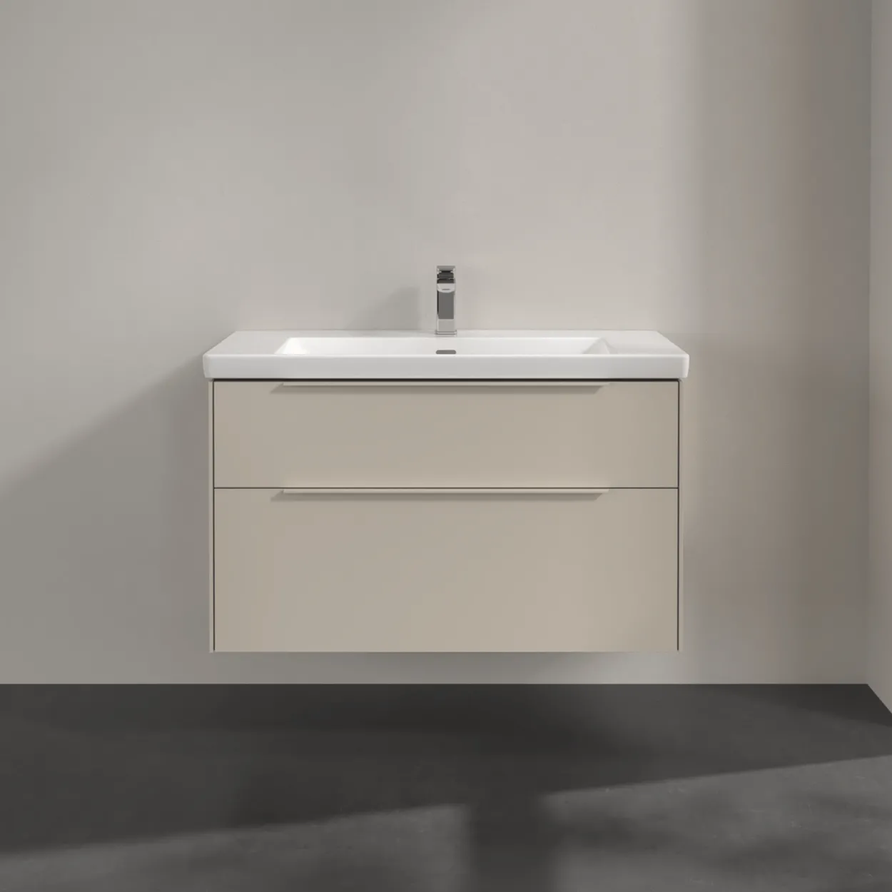 V&b subway 3.0 servantskap 97x57 cashmere grey m/lys håndtak i møbelets farge