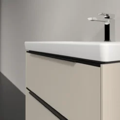 V&b subway 3.0 servantskap 62x57 cashmere grey m/lys håndtak i volcano black