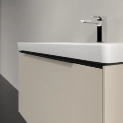 V&b subway 3.0 servantskap 77x42 cashmere grey m/lys håndtak i volcano black