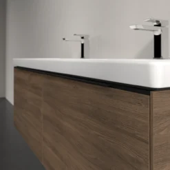 V&b subway 3.0 servantskap 127x42 f/dobbel servant arizona oak håndtak i volcano black