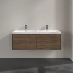 V&b subway 3.0 servantskap 127x42 f/dobbel servant arizona oak m/lys håndtak i krom