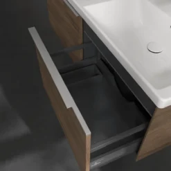 V&b subway 3.0 servantskap 127x42 f/dobbel servant arizona oak m/lys håndtak i krom