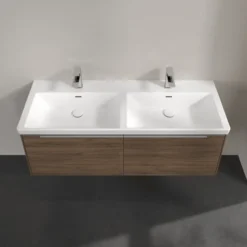 V&b subway 3.0 servantskap 127x42 f/dobbel servant arizona oak m/lys håndtak i krom
